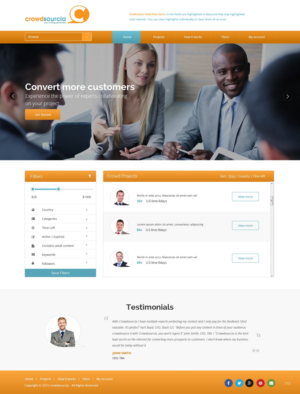 Web Design par pb pour Crowdsourcia | Design : #7988712
