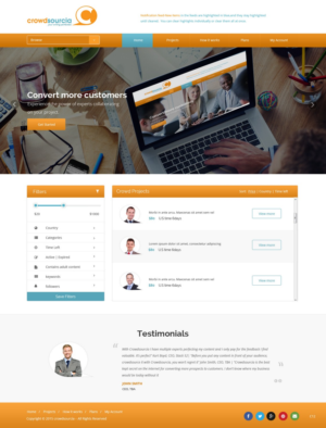 Web Design par pb pour Crowdsourcia | Design : #7988715