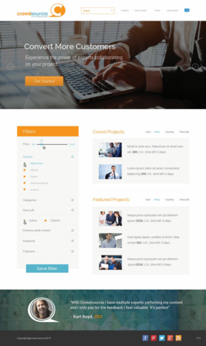 Web Design par pb pour Crowdsourcia | Design : #7988717