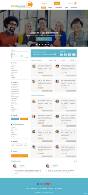 Web Design par pb pour Crowdsourcia | Design : #7988719