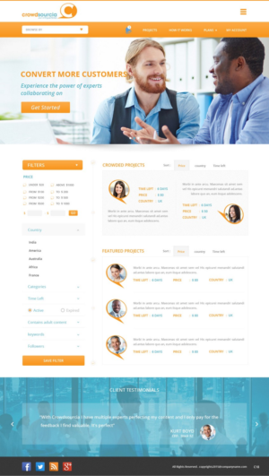 Diseño Web por pb para Crowdsourcia | Diseño: #7988720
