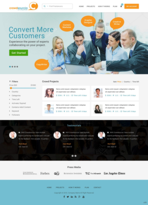 Web Design par pb pour Crowdsourcia | Design : #7996686