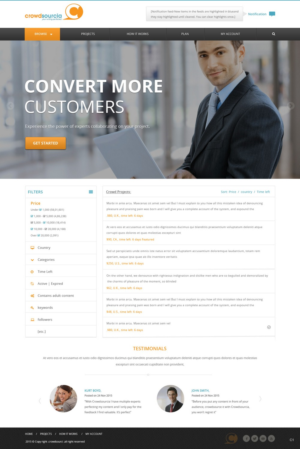 Web Design par pb pour Crowdsourcia | Design : #7996688
