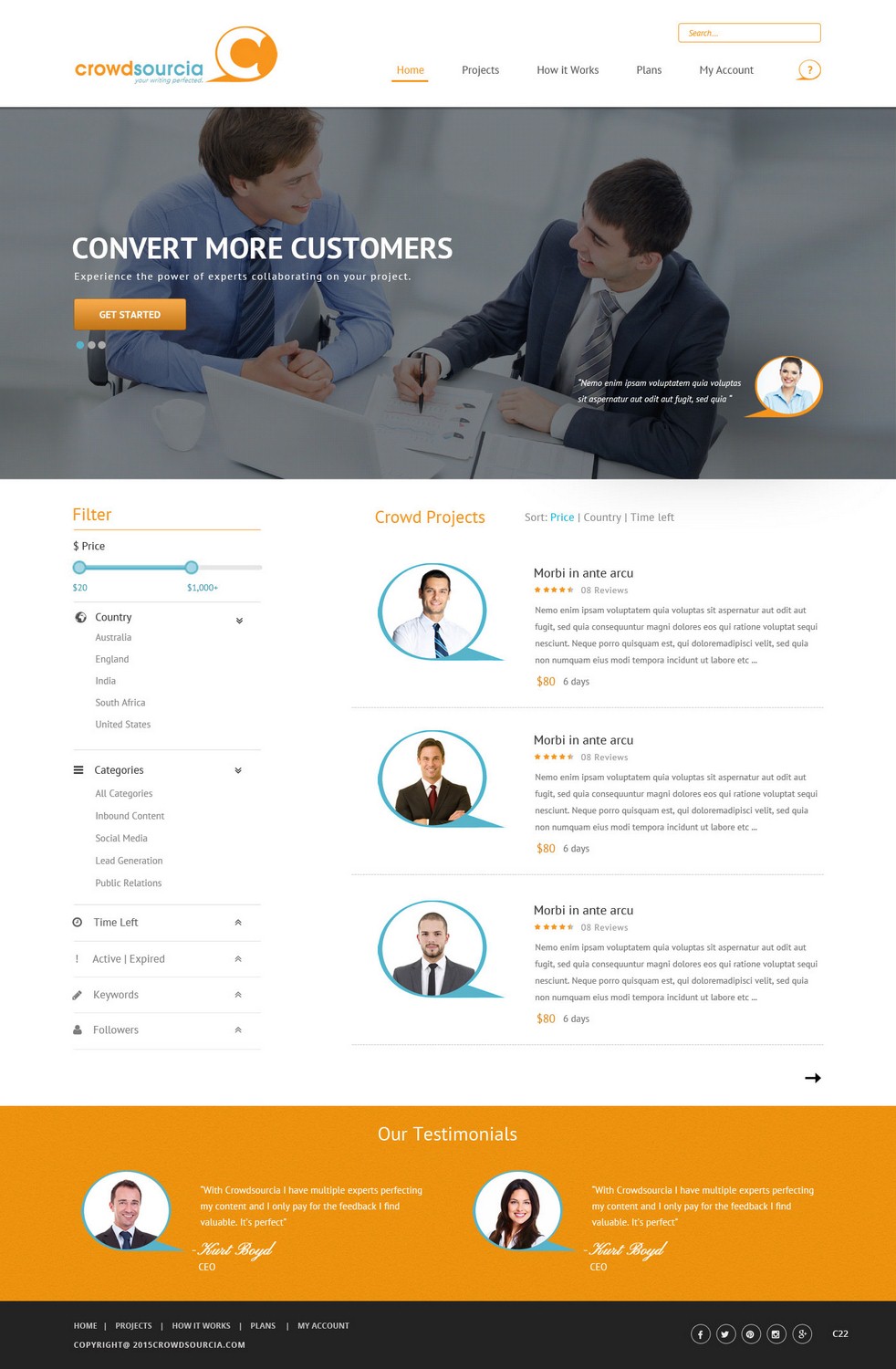Web Design by pb for Crowdsourcia | Design #7996689