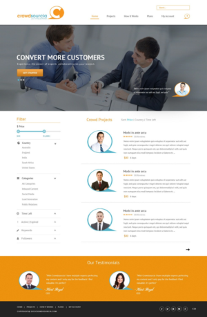 Web Design par pb pour Crowdsourcia | Design : #7996689