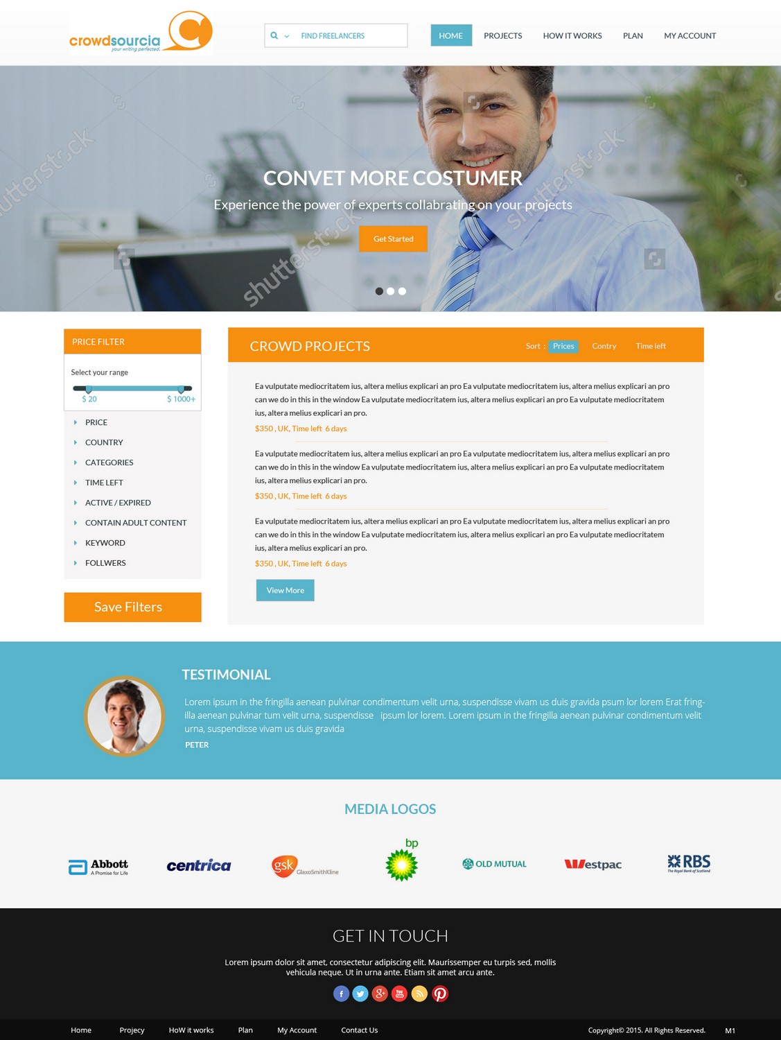 Web Design by pb for Crowdsourcia | Design #7996691