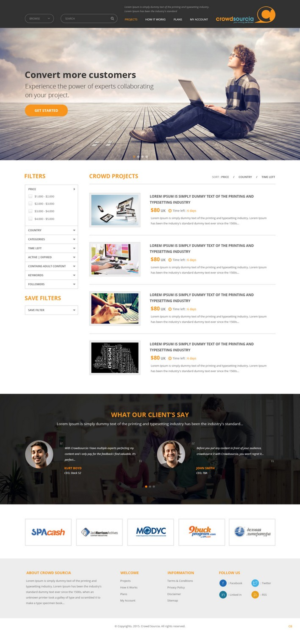 Web Design par pb pour Crowdsourcia | Design : #7996699