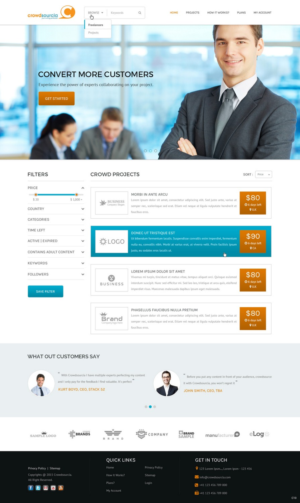 Web Design par pb pour Crowdsourcia | Design : #7996701