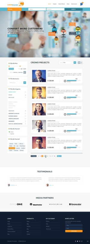 Diseño Web por pb para Crowdsourcia | Diseño: #7996702