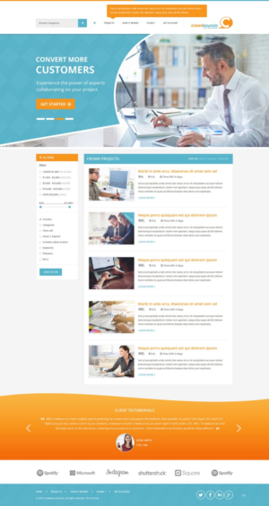 Web Design par pb pour Crowdsourcia | Design : #7996704