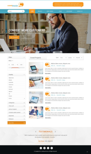 Web Design par pb pour Crowdsourcia | Design : #7996705