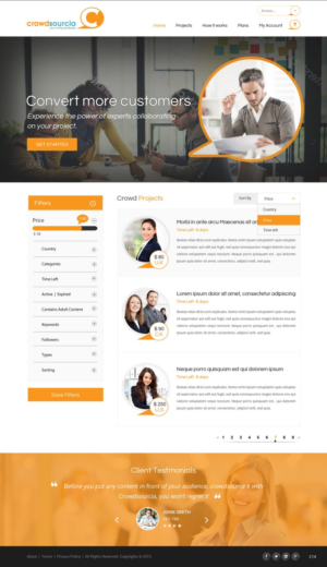 Web Design par pb pour Crowdsourcia | Design : #7996713