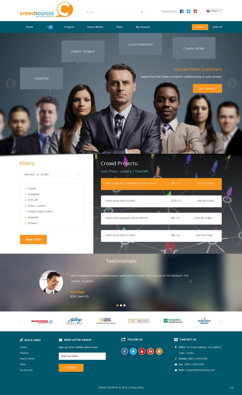 Diseño Web por pb para Crowdsourcia | Diseño #7996714
