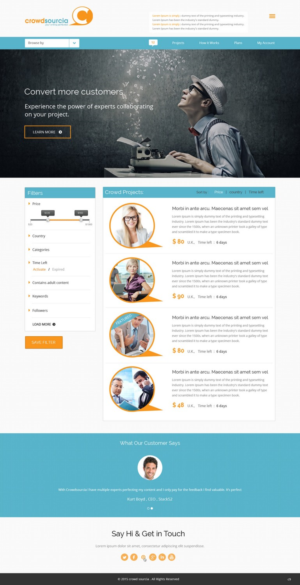 Web Design par pb pour Crowdsourcia | Design : #7996715