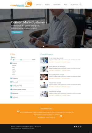 Diseño Web por pb para Crowdsourcia | Diseño: #7996722