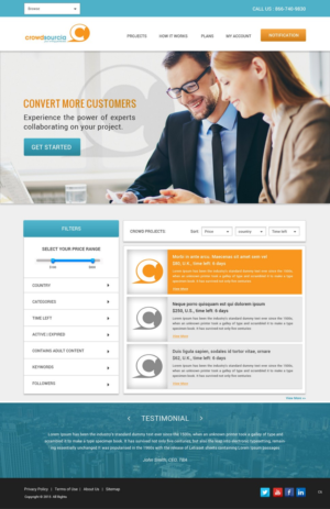 Diseño Web por pb para Crowdsourcia | Diseño: #7996725