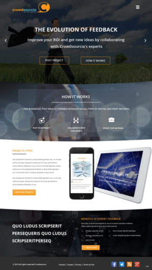 Diseño Web por pb para Crowdsourcia | Diseño: #8012212