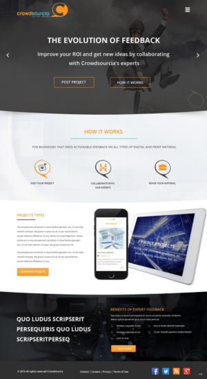Diseño Web por pb para Crowdsourcia | Diseño: #8012213
