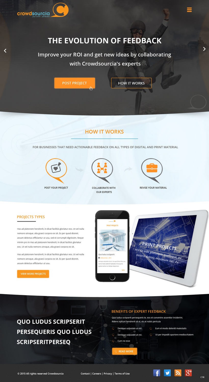 Web Design by pb for Crowdsourcia | Design #8155179