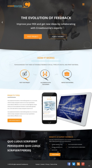 Diseño Web por pb para Crowdsourcia | Diseño: #8155179