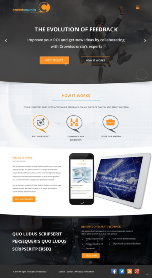 Diseño Web por pb para Crowdsourcia | Diseño: #8155180