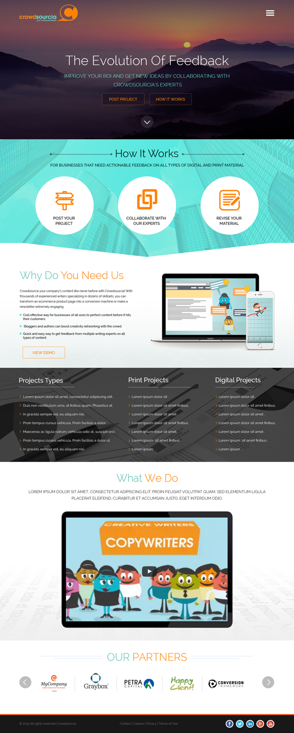Web Design par SJ-Designer pour Crowdsourcia | Design #8159704