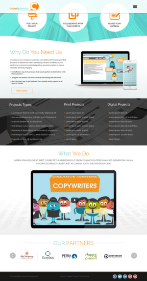 Web Design par SJ-Designer pour Crowdsourcia | Design : #8159732
