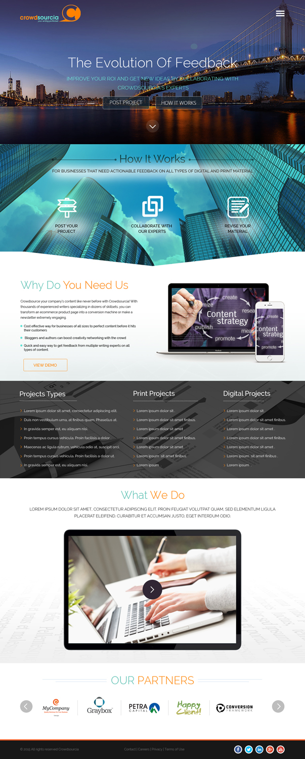 Web Design by SJ-Designer for Crowdsourcia | Design #8172990