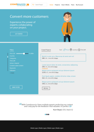 Web Design par Donn Marlou Ramirez pour Crowdsourcia | Design : #7977069