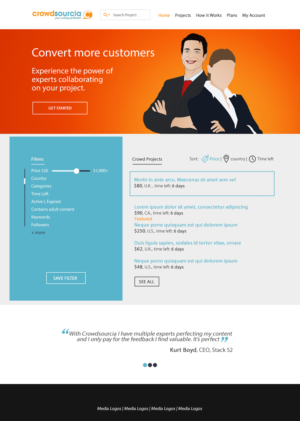 Web Design par Donn Marlou Ramirez pour Crowdsourcia | Design : #7980635
