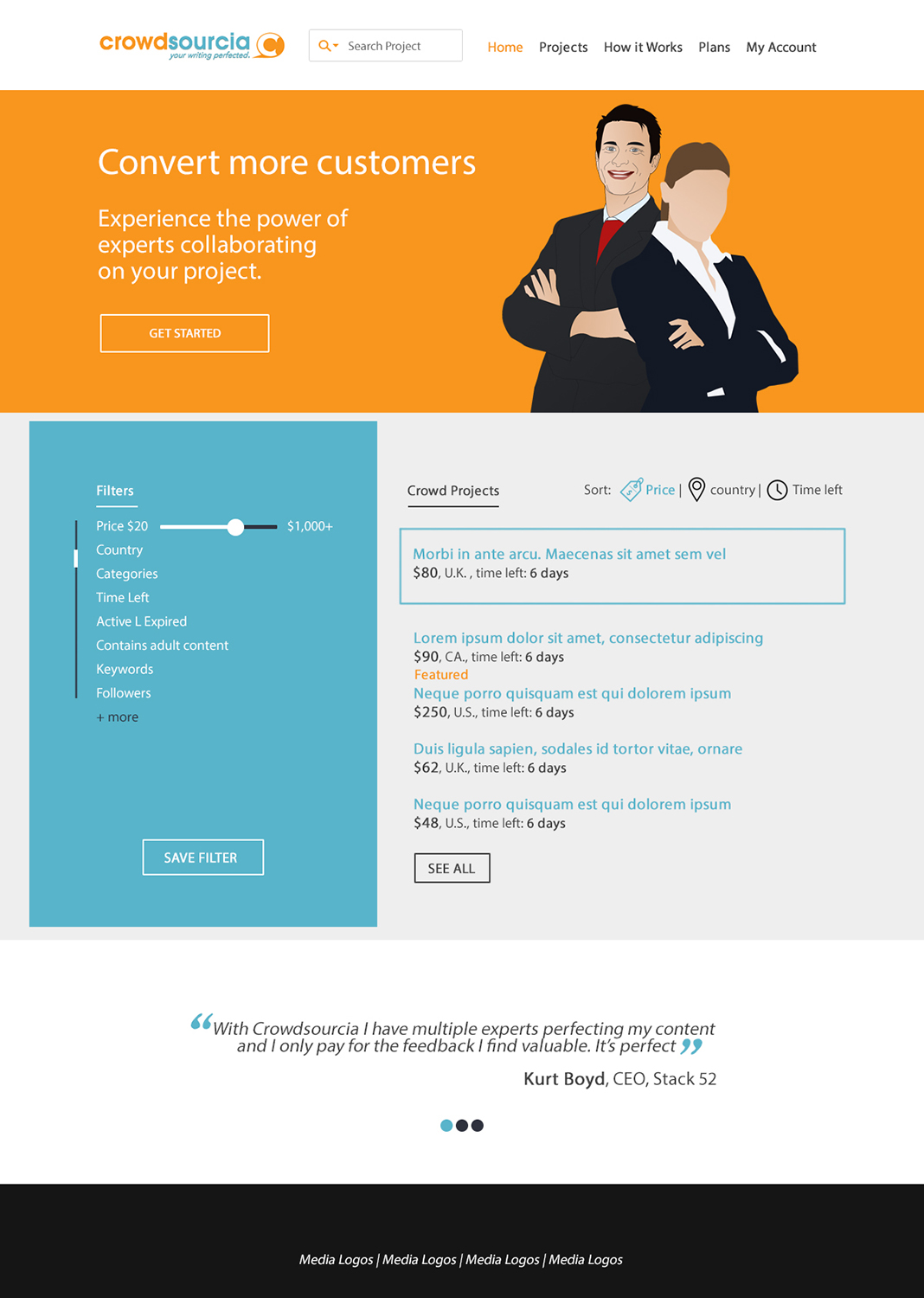 Diseño Web por Donn Marlou Ramirez para Crowdsourcia | Diseño #7980637