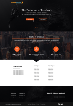 Web Design par Donn Marlou Ramirez pour Crowdsourcia | Design : #8016313