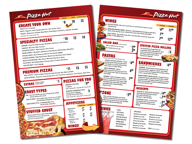 pizza menu design