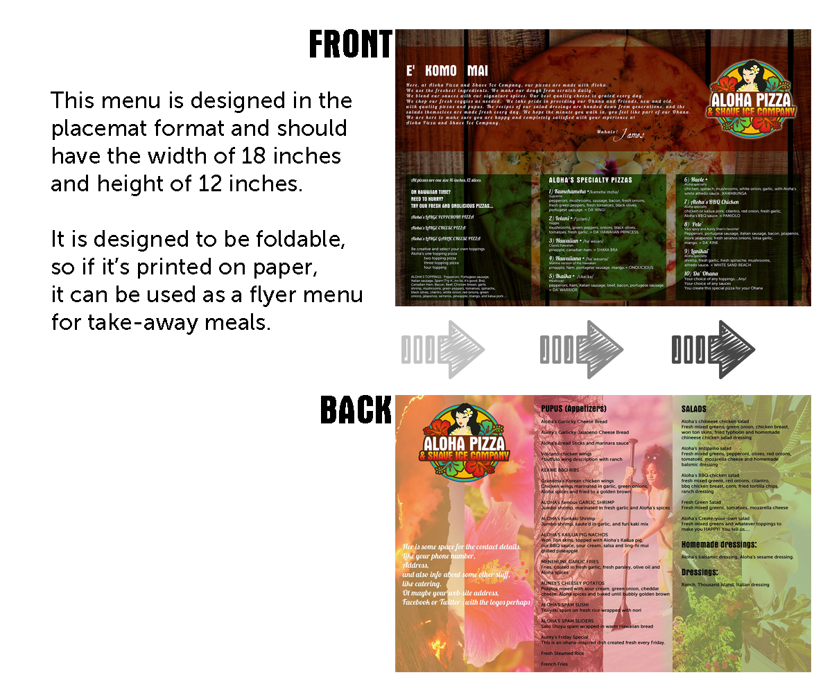 Menu Design by Justyn for Hawaiian Rainbow Ice | Design #1992738