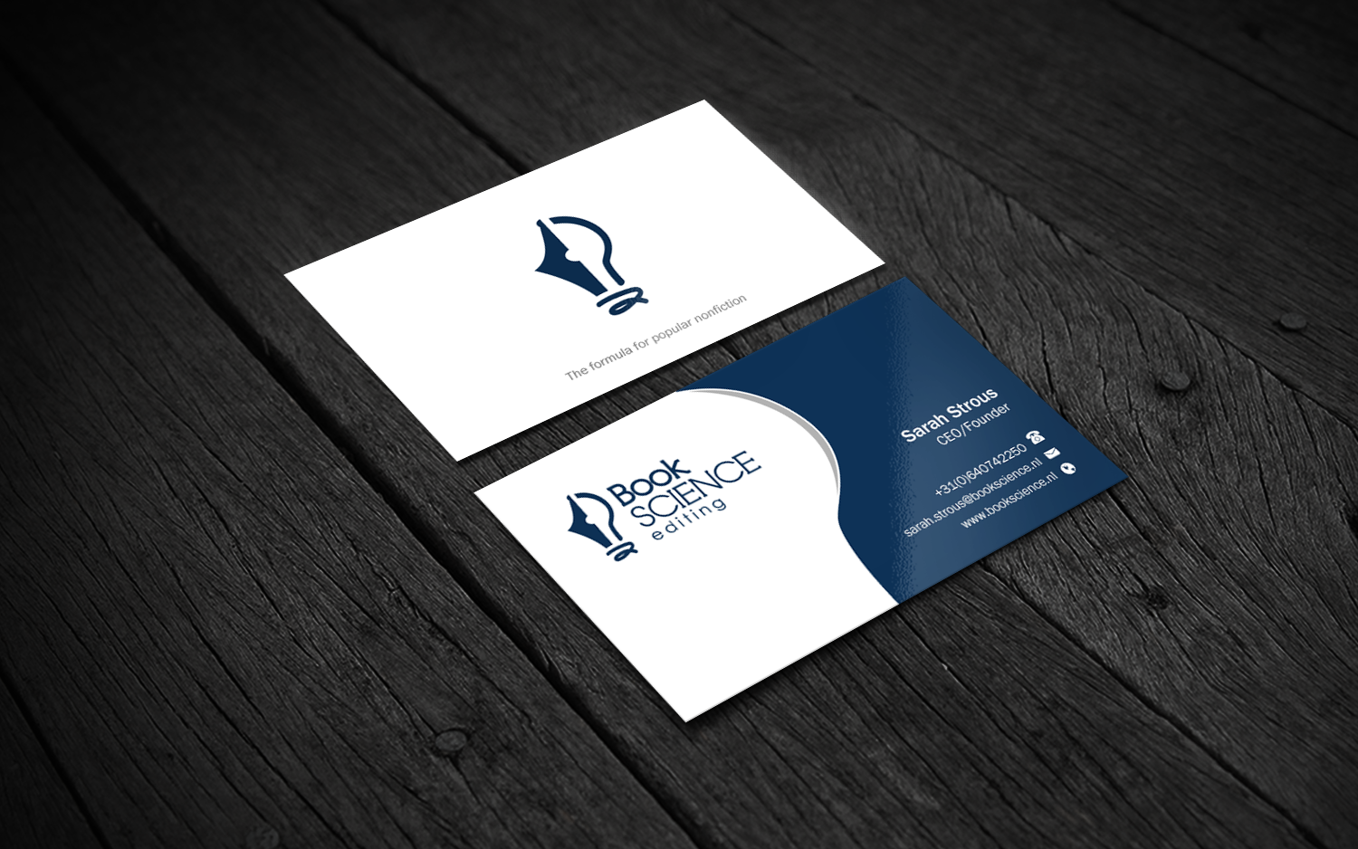 Business Card Design by Brand aid for BookScience | Design #7994431