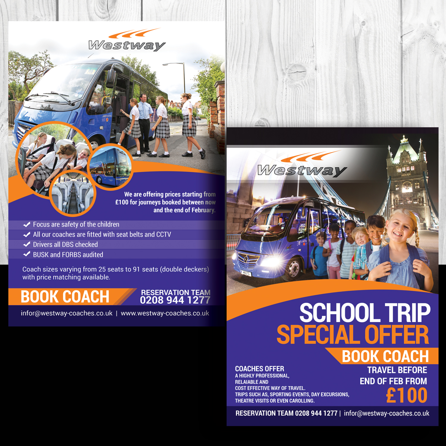 Brochure Design by uk for Westway Coach Services | Design #8001605