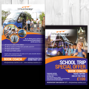 Diseño de Brochure por uk para Westway Coach Services | Diseño: #8001605