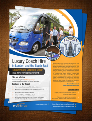 Diseño de Brochure por debdesign para Westway Coach Services | Diseño: #8003686