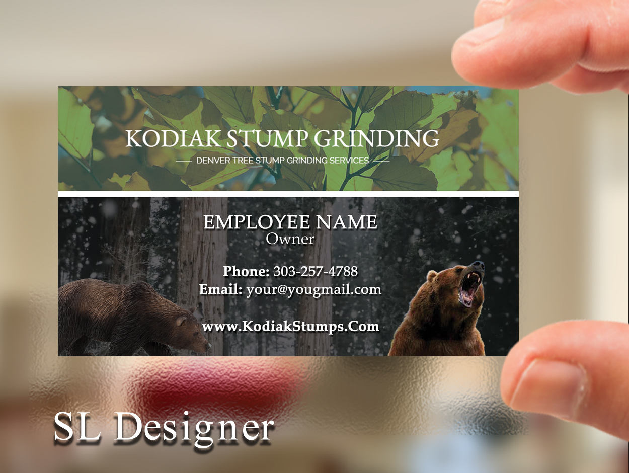 Business Card Design by SL Designer for Kodiak Stump Grinding | Design #7985981