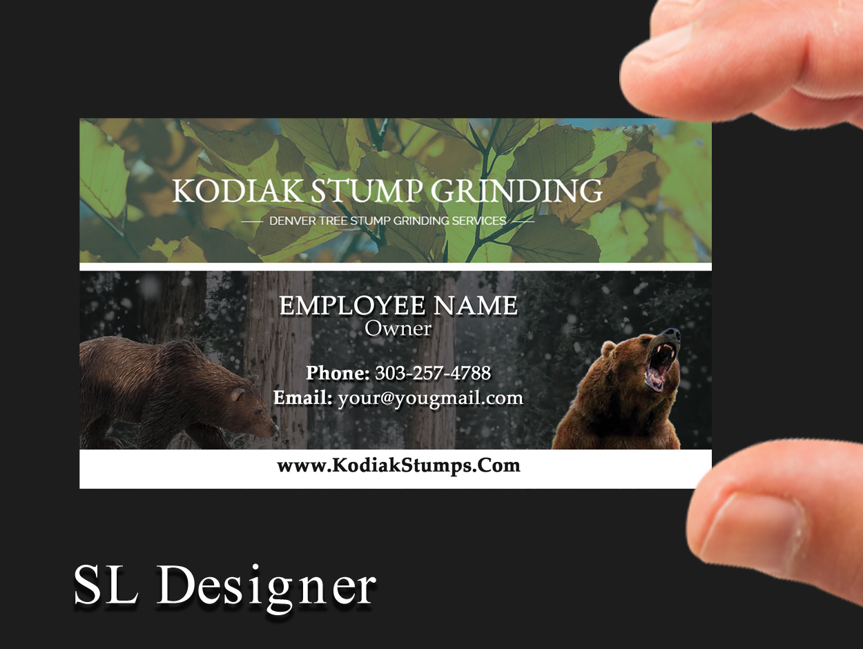 Diseño de Tarjeta de Presentación por SL Designer para Kodiak Stump Grinding | Diseño #7986008