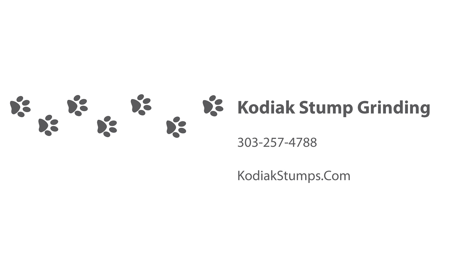 Visitenkarten-Design von lukas.meszaros für Kodiak Stump Grinding | Design #7987246