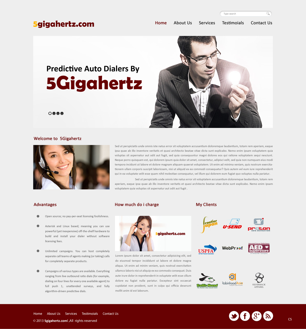 Web Design by pb for 5Gigahertz, LLC | Design #1958925