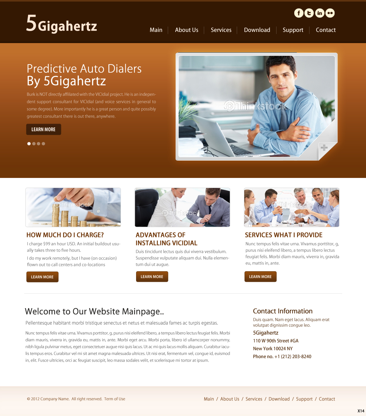 Web Design by pb for 5Gigahertz, LLC | Design #1958934
