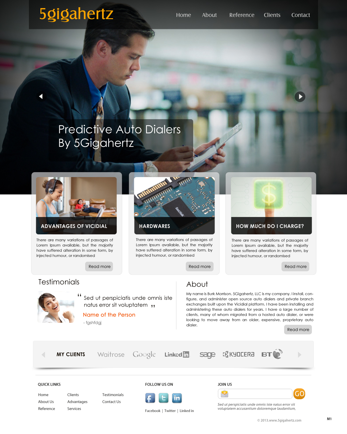 Web Design by pb for 5Gigahertz, LLC | Design #1964287