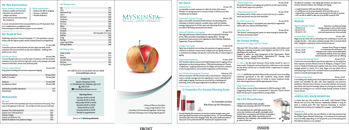 Diseño de Brochure por Shikha para MySkinSpa | Diseño: #2003314