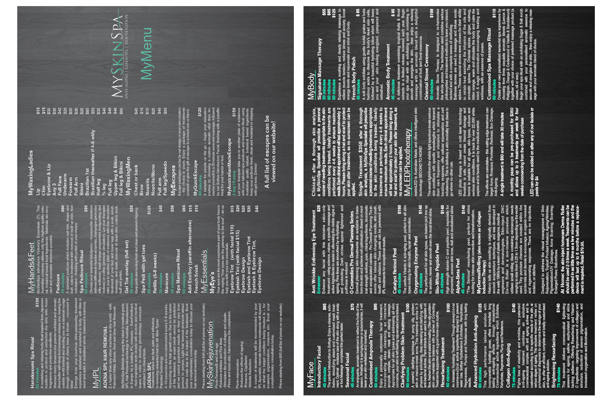 Brochure Design by 45DWorks for MySkinSpa | Design #1992983