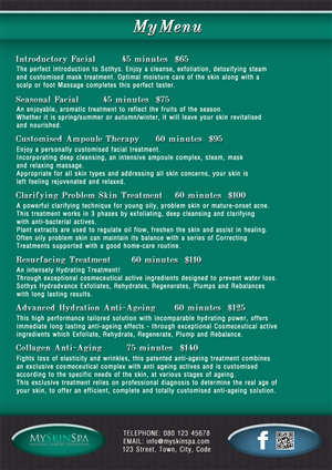 Brochure Design by Exphor for MySkinSpa | Design: #1969115