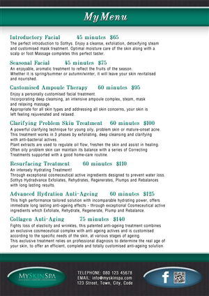 Brochure Design by Exphor for MySkinSpa | Design: #1979746