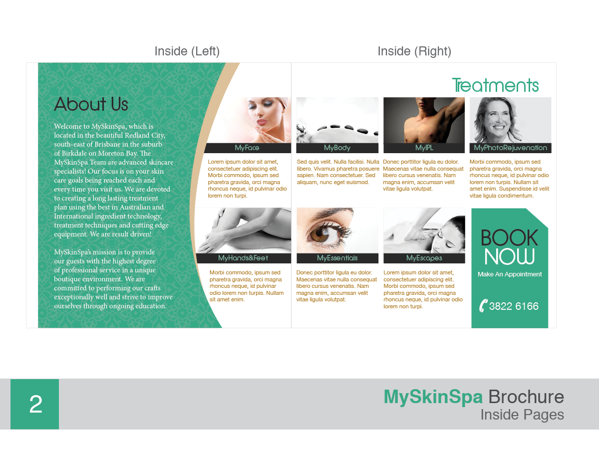 Brochure Design by Ignited Design Studio for MySkinSpa | Design #1983775