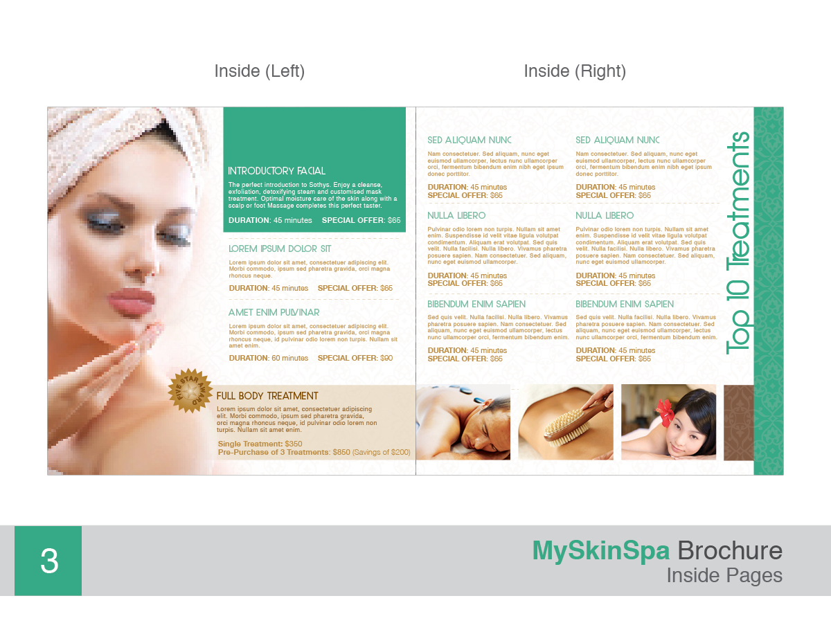 Broschüren-Design von Ignited Design Studio für MySkinSpa | Design #1983781